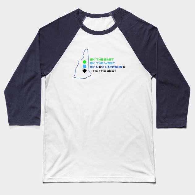 Ski New Hampshire - it's the Best Baseball T-Shirt by DDGraphits